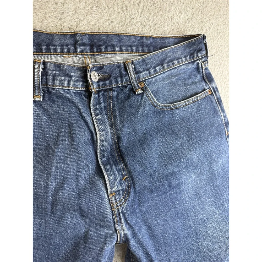 Levis 505 Jeans Mens Size 38 X 34 Blue Straight Leg‎ Dark Wash Classic Denim